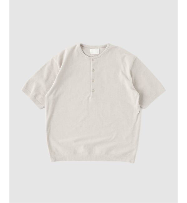 EDIFICE「《EDIFICE by PIPPIOLINO》 パイル ヘンリー ネック」|Tシャツ・カットソー|ベージュ A