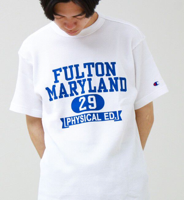 GLOSTER「【Champion/チャンピオン】WAFFLE PRINT S/S」|Tシャツ・カットソー|ホワイト