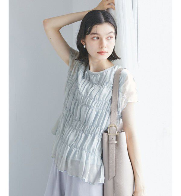 Rope&rsquo;Picnic「楊柳シャーリングシアートップス」|Tシャツ・カットソー|