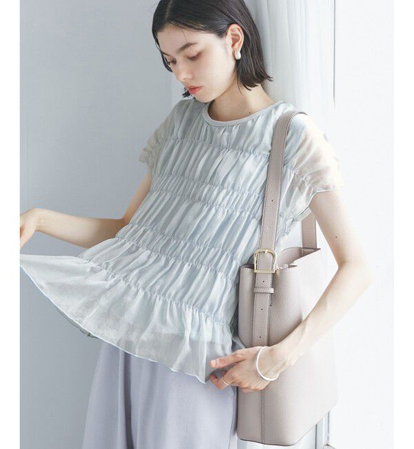 Rope&rsquo;Picnic「楊柳シャーリングシアートップス」|Tシャツ・カットソー|