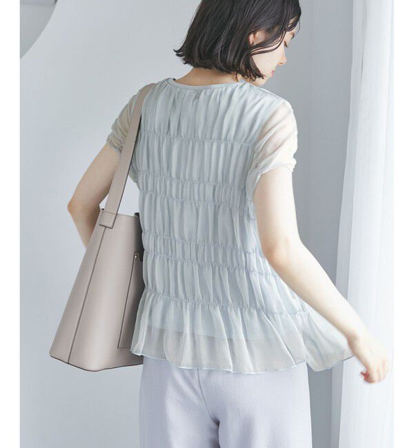 Rope&rsquo;Picnic「楊柳シャーリングシアートップス」|Tシャツ・カットソー|