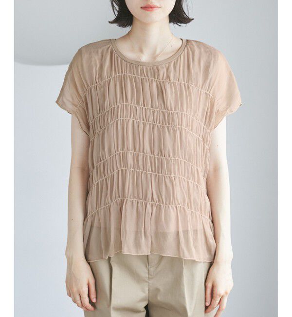 Rope&rsquo;Picnic「楊柳シャーリングシアートップス」|Tシャツ・カットソー|