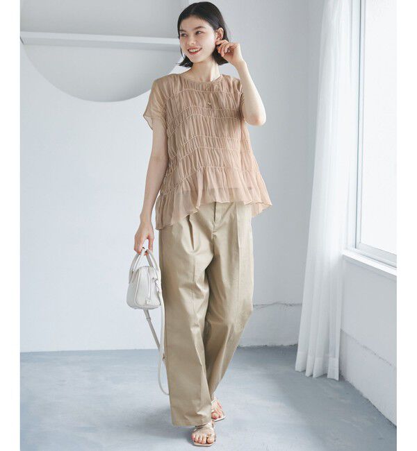 Rope&rsquo;Picnic「楊柳シャーリングシアートップス」|Tシャツ・カットソー|