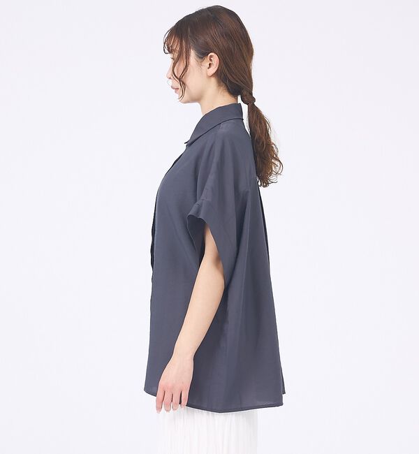 abahouse mavie「【着痩せシルエット】フレンチスリーブシャツ」|シャツ・ブラウス|