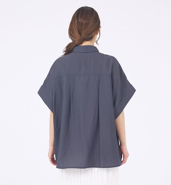 abahouse mavie「【着痩せシルエット】フレンチスリーブシャツ」|シャツ・ブラウス|