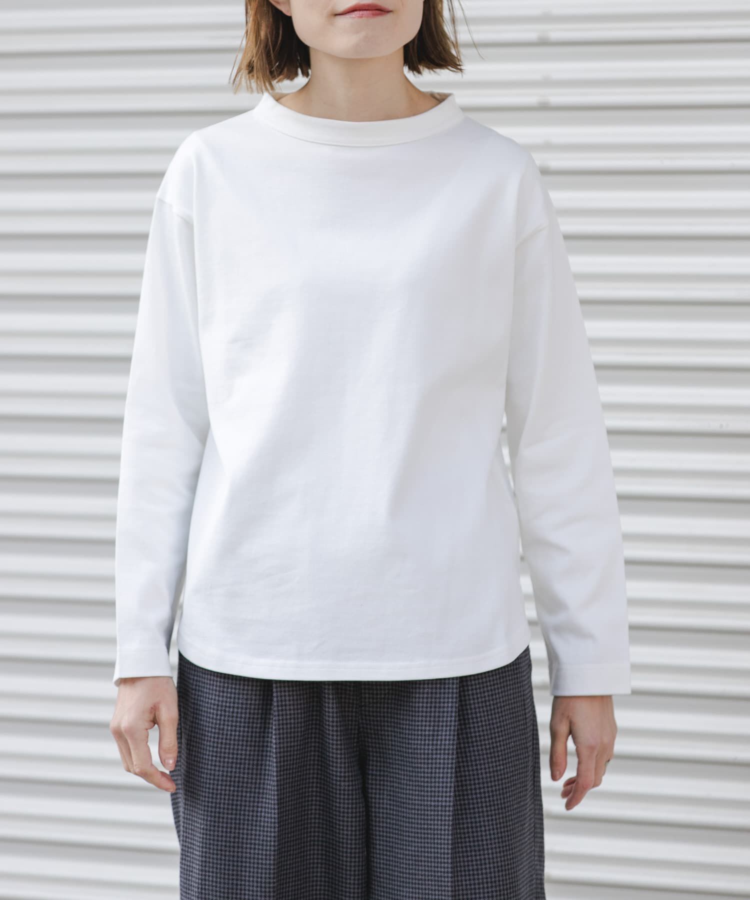 URBAN RESEARCH DOORS「FORK&SPOON　ボトルネックロングスリーブTシャツ」|Tシャツ・カットソー|オフホワイト