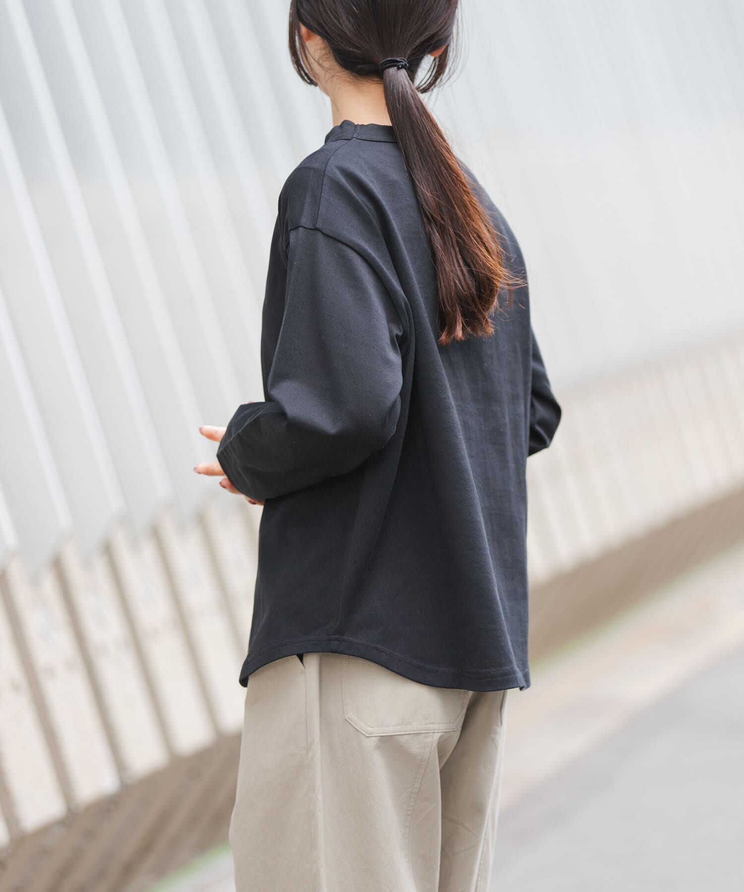 URBAN RESEARCH DOORS「FORK&SPOON　ボトルネックロングスリーブTシャツ」|Tシャツ・カットソー|