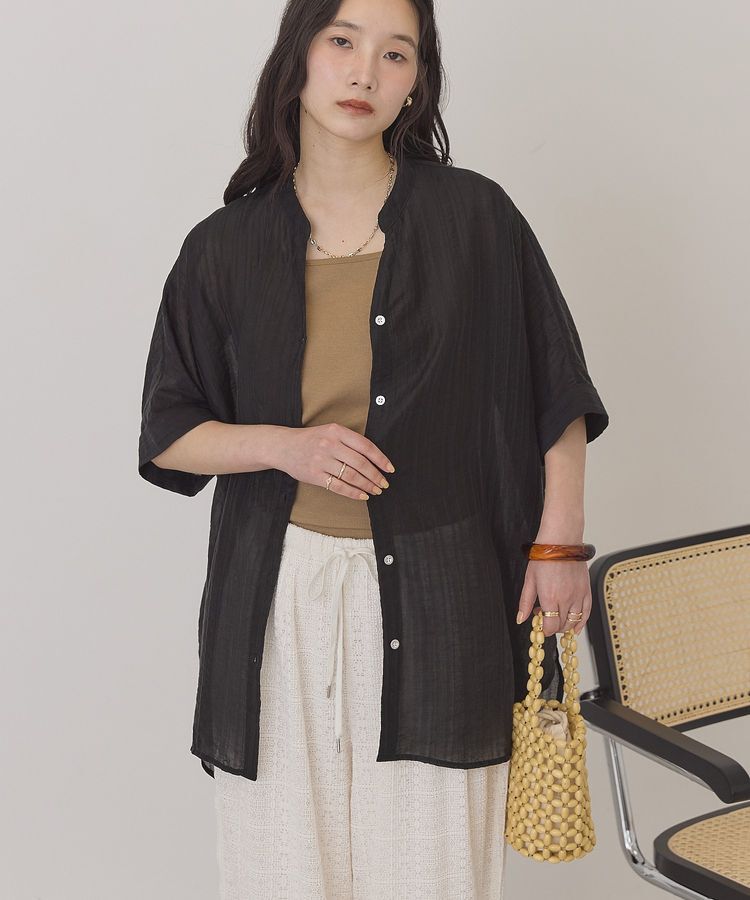 AMERICAN HOLIC「スキッパードルマンビッグシャツ」|シャツ・ブラウス|Black
