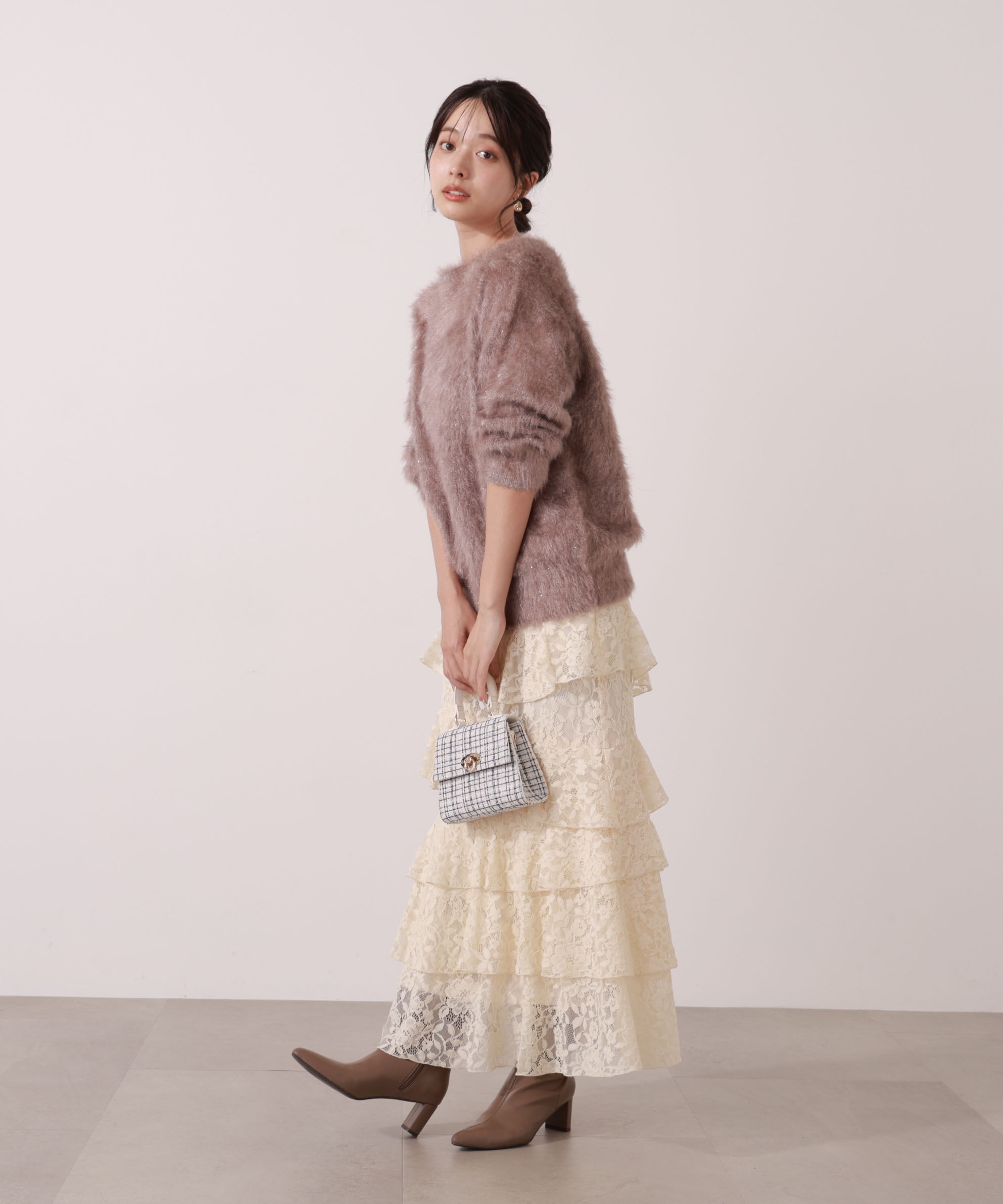 PROPORTION BODY DRESSING「ランダムティアードレーススカート」|スカート|