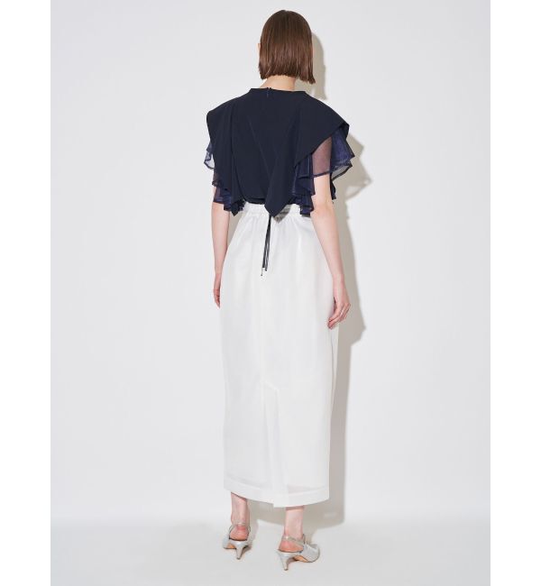 ELENDEEK「MESH LAYERED SLEEVE BL」|シャツ・ブラウス|