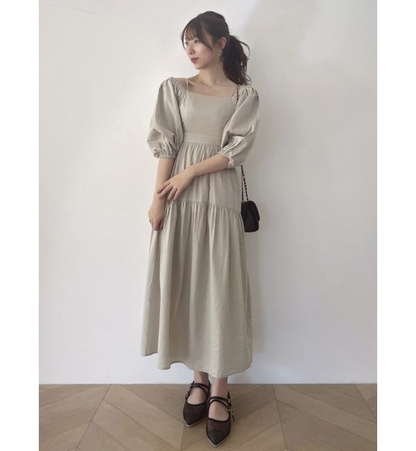 dazzlin「バックオープンボリュームコットンワンピース」|ワンピース|