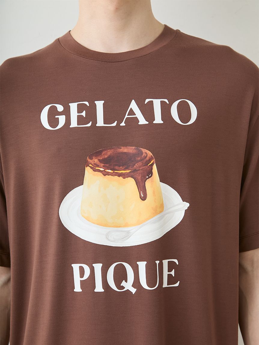 GELATO PIQUE HOMME「【ONLINE限定】【HOMME】【接触冷感】プリンワンポイントTシャツ&ハーフパンツセット」|ルームウェア|