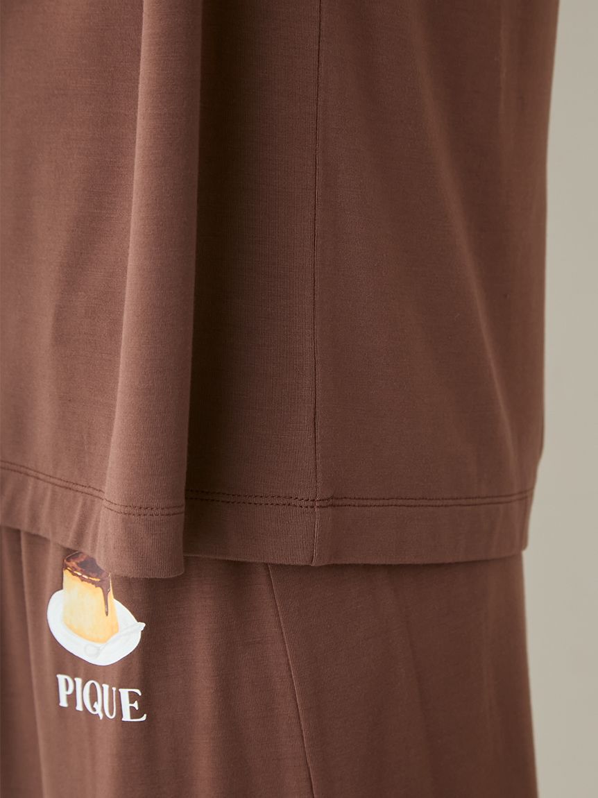 GELATO PIQUE HOMME「【ONLINE限定】【HOMME】【接触冷感】プリンワンポイントTシャツ&ハーフパンツセット」|ルームウェア|