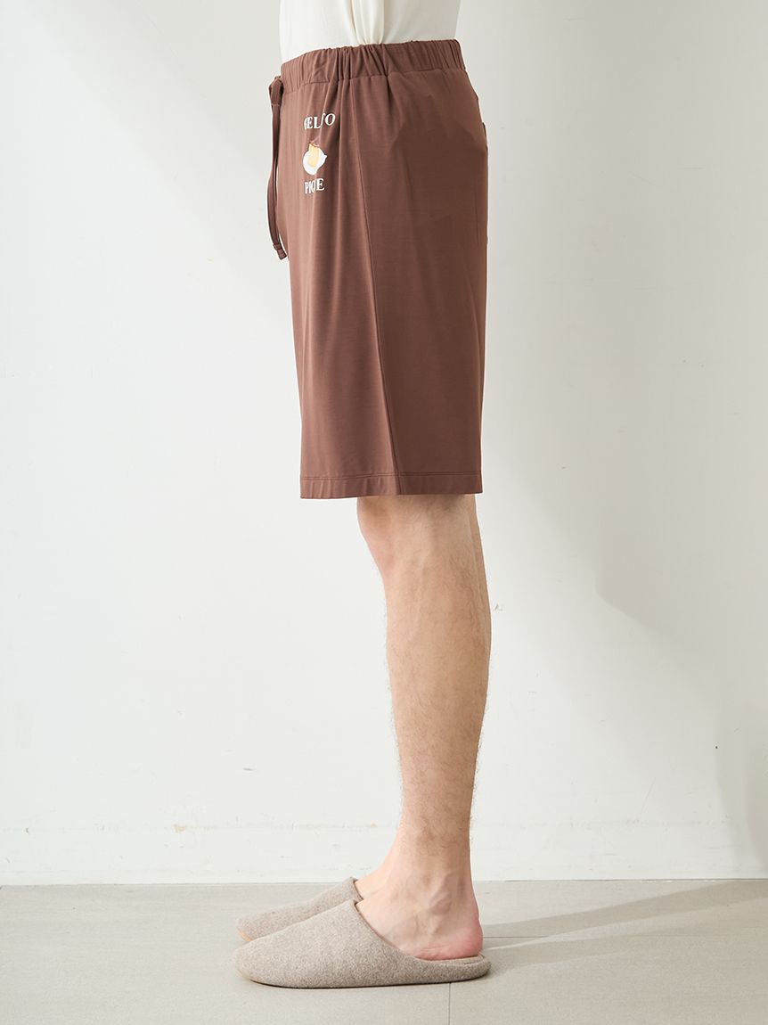 GELATO PIQUE HOMME「【ONLINE限定】【HOMME】【接触冷感】プリンワンポイントTシャツ&ハーフパンツセット」|ルームウェア|