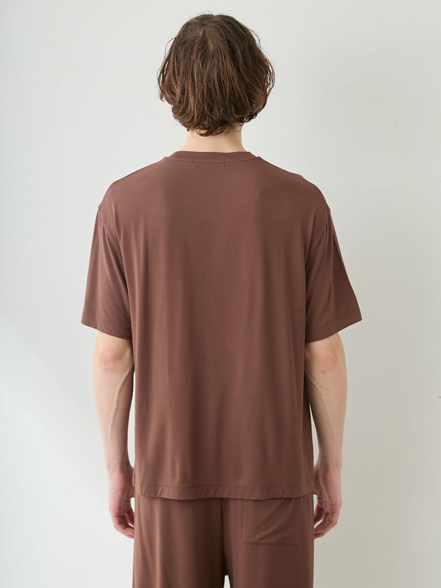 GELATO PIQUE HOMME「【ONLINE限定】【HOMME】【接触冷感】プリンワンポイントTシャツ&ハーフパンツセット」|ルームウェア|