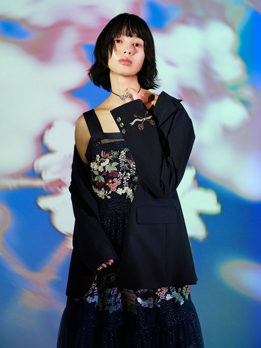 LILY BROWN「【LILY BROWN&times;KEITA MARUYAMA】エンブロイダリーチュールドレス」|ドレス|