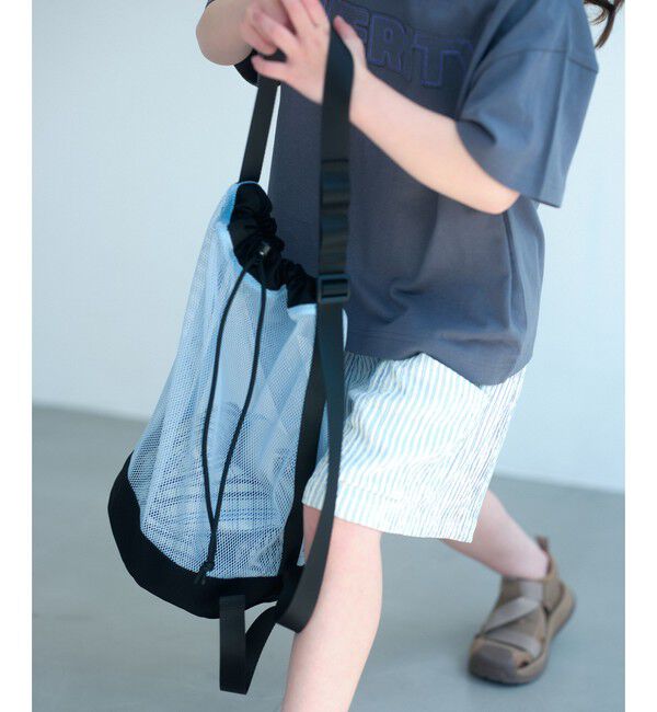 UNITED ARROWS green label relaxing「メッシュ バッグ/ キッズ」|ショルダー・メッセンジャー|LT.BLUE