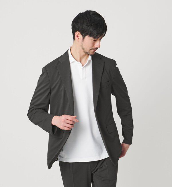 BEAUTY&YOUTH UNITED ARROWS「【WEB限定 WARDROBE SMART】エアリーピケ コンフォート セットアップ/ジャケット＆イージー」|スーツ|