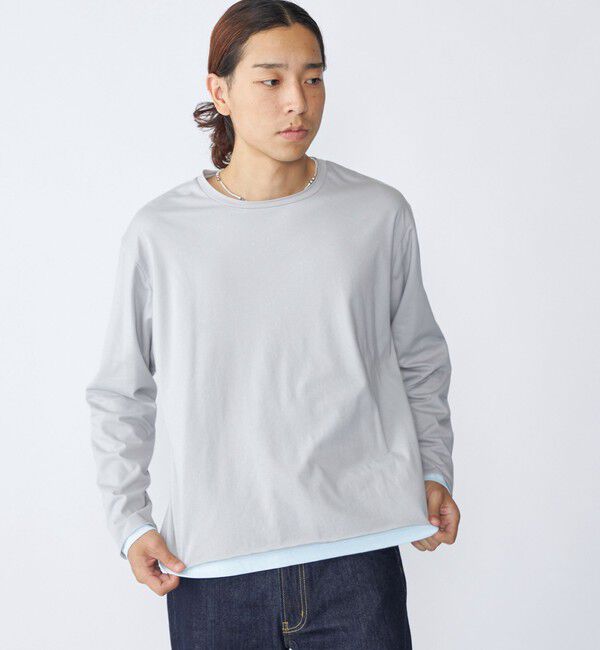 SHIPS「City Ambient Products: カットオフ リバーシブル ロングスリーブTシャツ(ロンT)」|Tシャツ・カットソー|