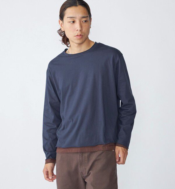 SHIPS「City Ambient Products: カットオフ リバーシブル ロングスリーブTシャツ(ロンT)」|Tシャツ・カットソー|