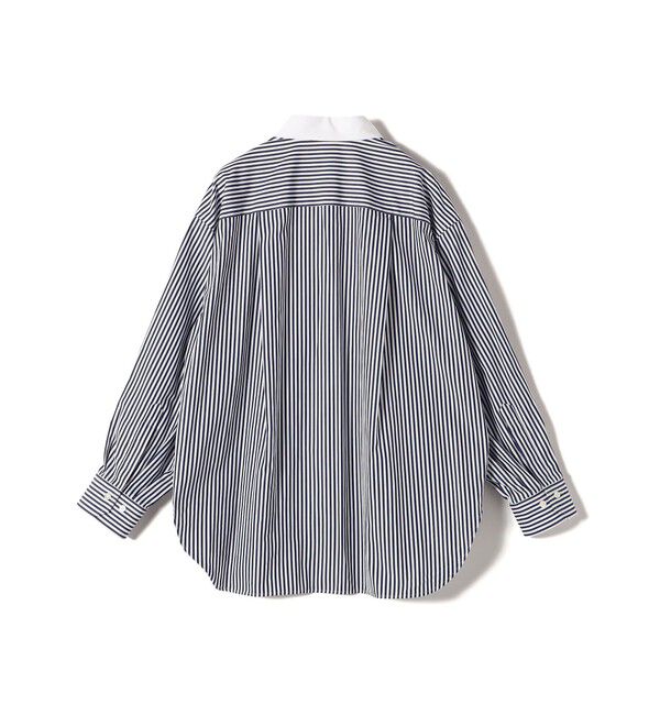 SHIPS for women「SHIPS Primary Navy Label:SUVIN コットン クレリック シャツ」|シャツ・ブラウス|