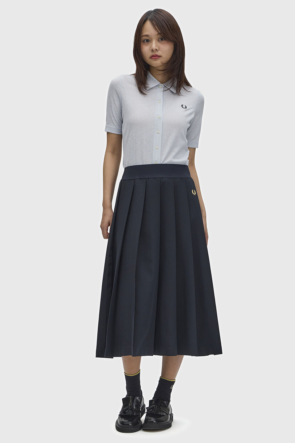 FRED PERRY 「Button Through Sheer Rib Polo Shirt」|ポロシャツ|