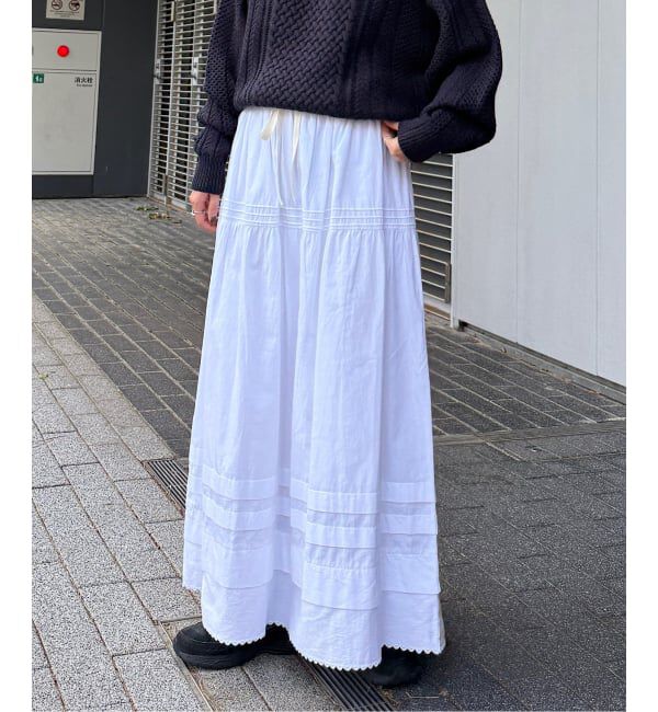 OUTDOOR PRODUCTS Usual Things「カットワークレースティアードスカート」|スカート|