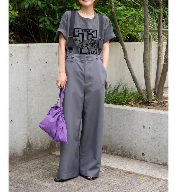 OUTDOOR PRODUCTS Usual Things「追加 TEE&times;サスペンダーパンツ2点SET 一部店舗+WEB限定」|スラックス|グレー