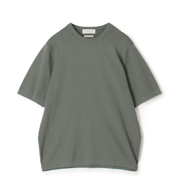 TOMORROWLAND MENS「TOMORROWLAND tricot シーアイランドコットン ハーフスリーブクルーネックニット」|ニット・セーター|55 グリーン