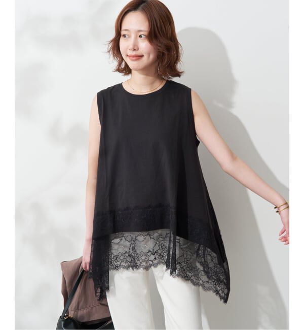 SLOBE IENA「レースコンビノースリカットソー」|Tシャツ・カットソー|
