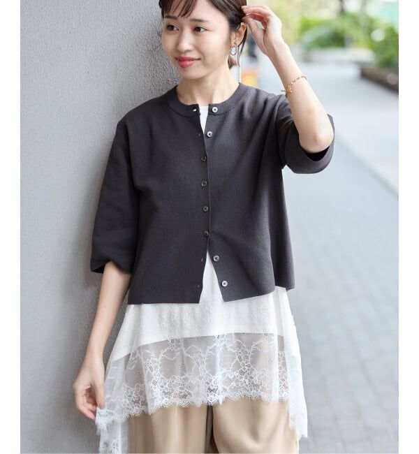 SLOBE IENA「レースコンビノースリカットソー」|Tシャツ・カットソー|