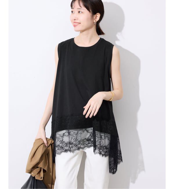 SLOBE IENA「レースコンビノースリカットソー」|Tシャツ・カットソー|