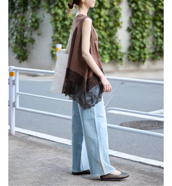 SLOBE IENA「レースコンビノースリカットソー」|Tシャツ・カットソー|