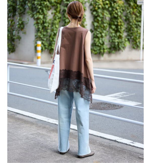 SLOBE IENA「レースコンビノースリカットソー」|Tシャツ・カットソー|