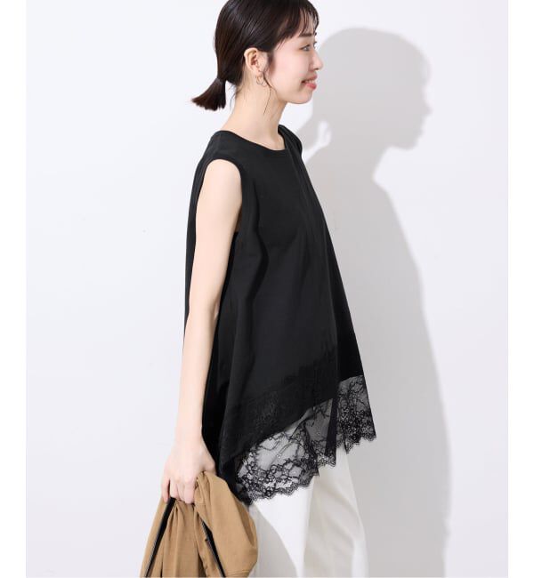 SLOBE IENA「レースコンビノースリカットソー」|Tシャツ・カットソー|
