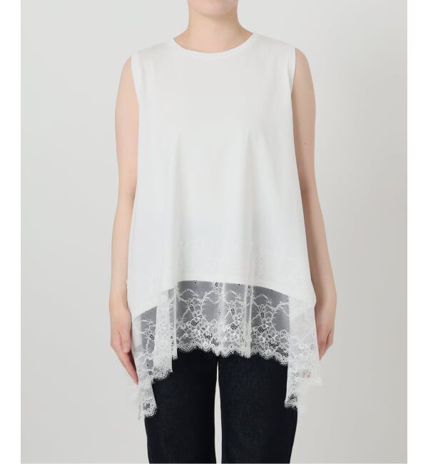 SLOBE IENA「レースコンビノースリカットソー」|Tシャツ・カットソー|