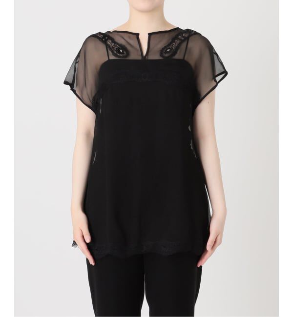VERMEIL par iena「Raspail ラスパイユ Lace Swithed ブラウス RB-277」|シャツ・ブラウス|
