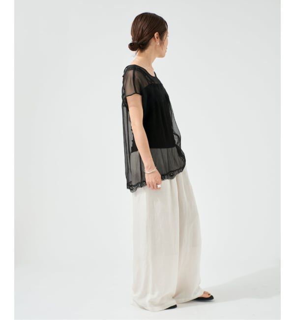 VERMEIL par iena「Raspail ラスパイユ Lace Swithed ブラウス RB-277」|シャツ・ブラウス|