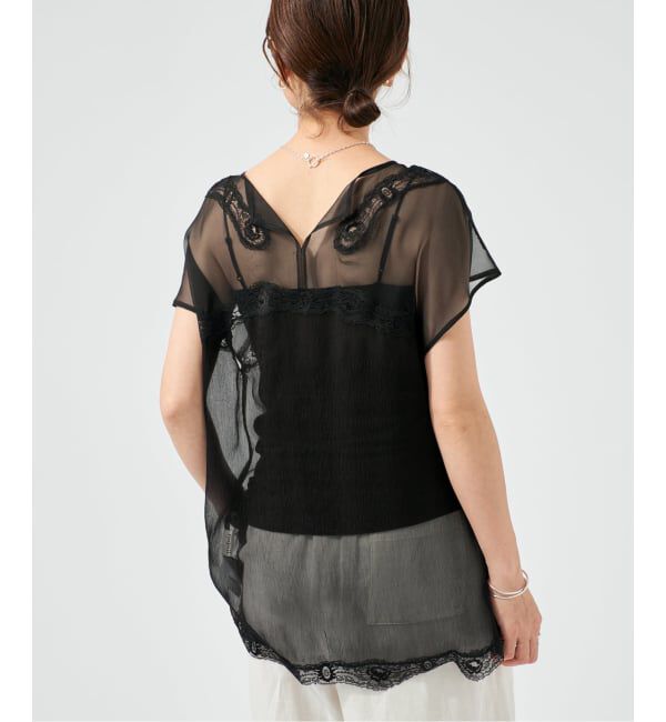 VERMEIL par iena「Raspail ラスパイユ Lace Swithed ブラウス RB-277」|シャツ・ブラウス|