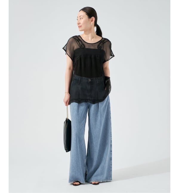 VERMEIL par iena「Raspail ラスパイユ Lace Swithed ブラウス RB-277」|シャツ・ブラウス|