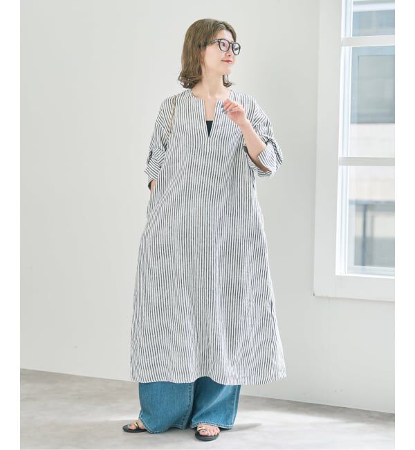 Spick and Span「《予約》TICCA リネンツイストスリーブワンピース」|ワンピース|