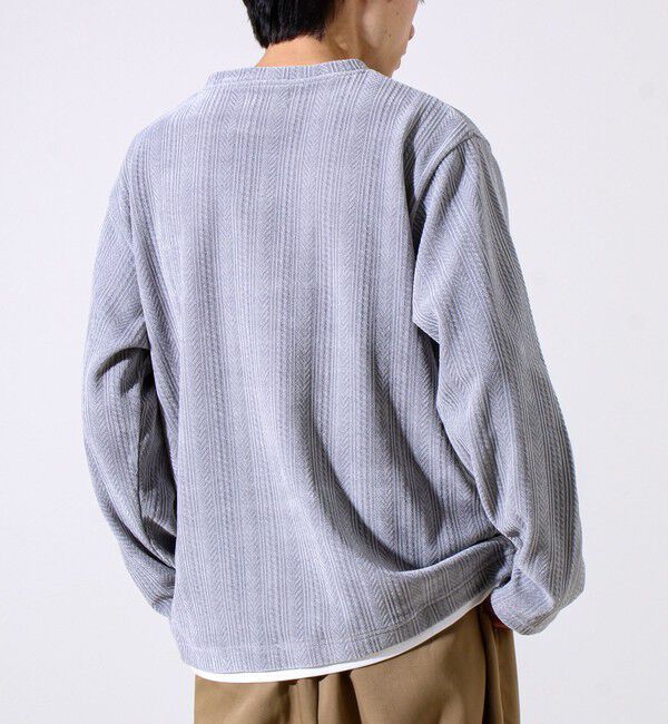 GLOSTER「【上品な光沢感】シェニールフェイクレイヤードカットソー」|Tシャツ・カットソー|