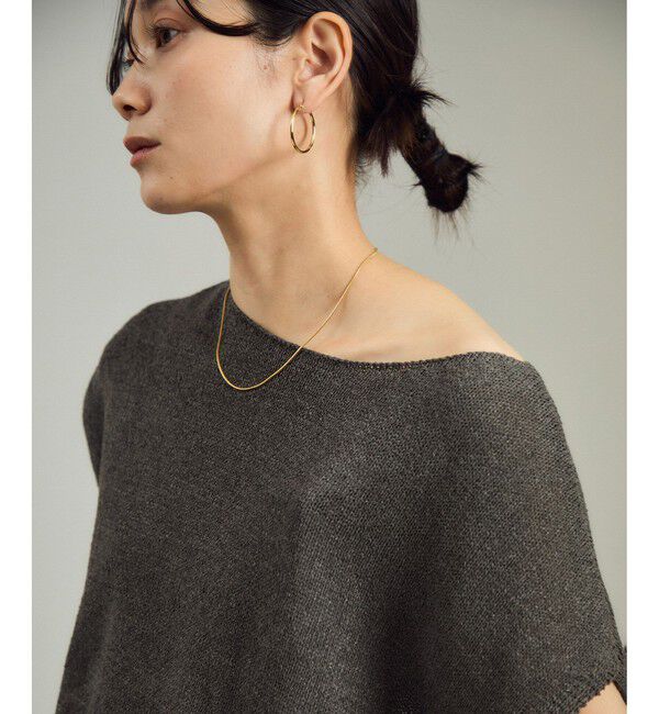 SALON adam et rope'「ペーパーヤーンフレンチスリーブプルオーバー［手洗い可/和紙素材］」|Tシャツ・カットソー|
