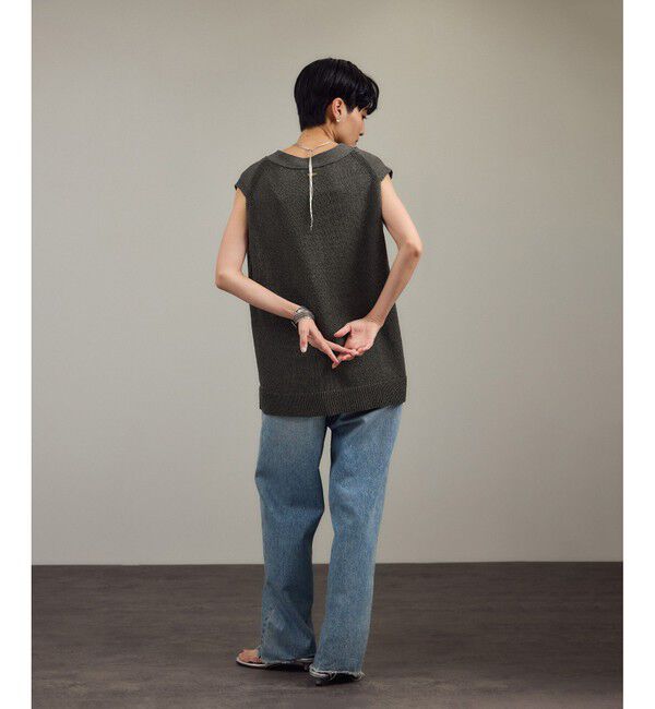 SALON adam et rope'「ペーパーヤーンジレ［手洗い可/和紙素材］」|ベスト・ジレ|