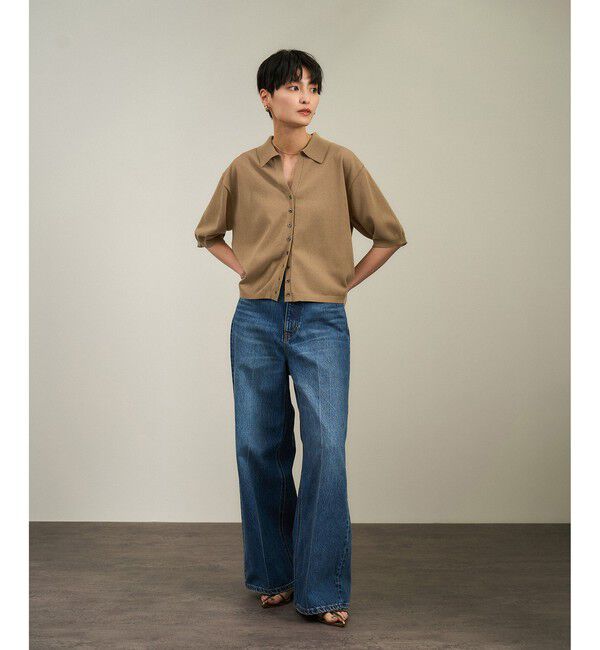 SALON adam et rope'「【WEB限定】ドライタッチスキッパーニットカーディガン / 洗える」|カーディガン|