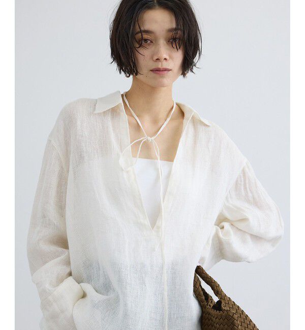 SALON adam et rope'「リネンカラミスキッパーシャツ / イージーケア」|シャツ・ブラウス|