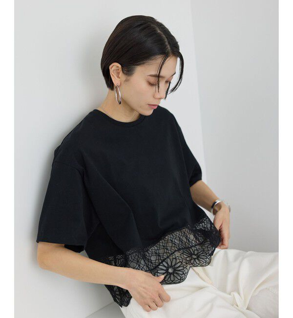 SALON adam et rope'「アラベスクスカラップレースTシャツ」|Tシャツ・カットソー|