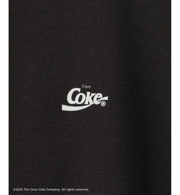 Rope&rsquo;Picnic「【Coca-Cola】【汗染み加工・セットアップ対応】ラメ入りミニ裏毛フレンチスリーブTシャツ」|Tシャツ・カットソー|