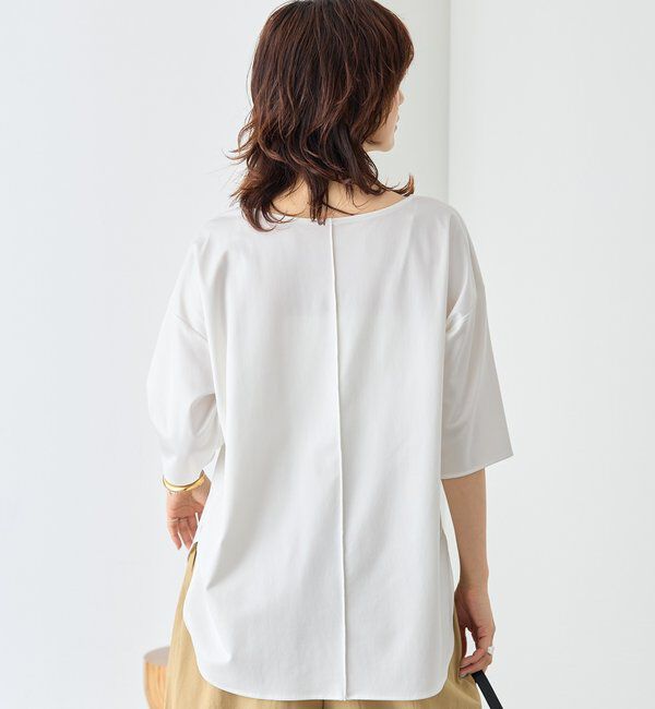  「【待望の半袖が登場！】ハーフスリーブキュプラカットプルオーバー」|Tシャツ・カットソー|