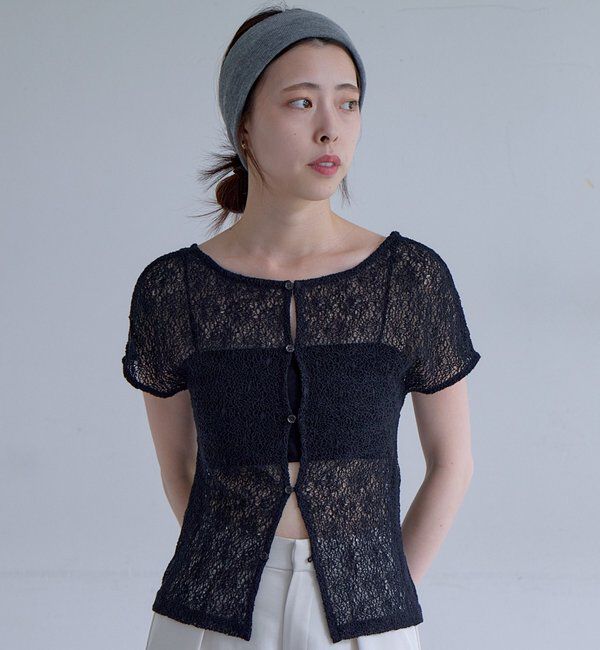  「絡みレースチビTee」|Tシャツ・カットソー|